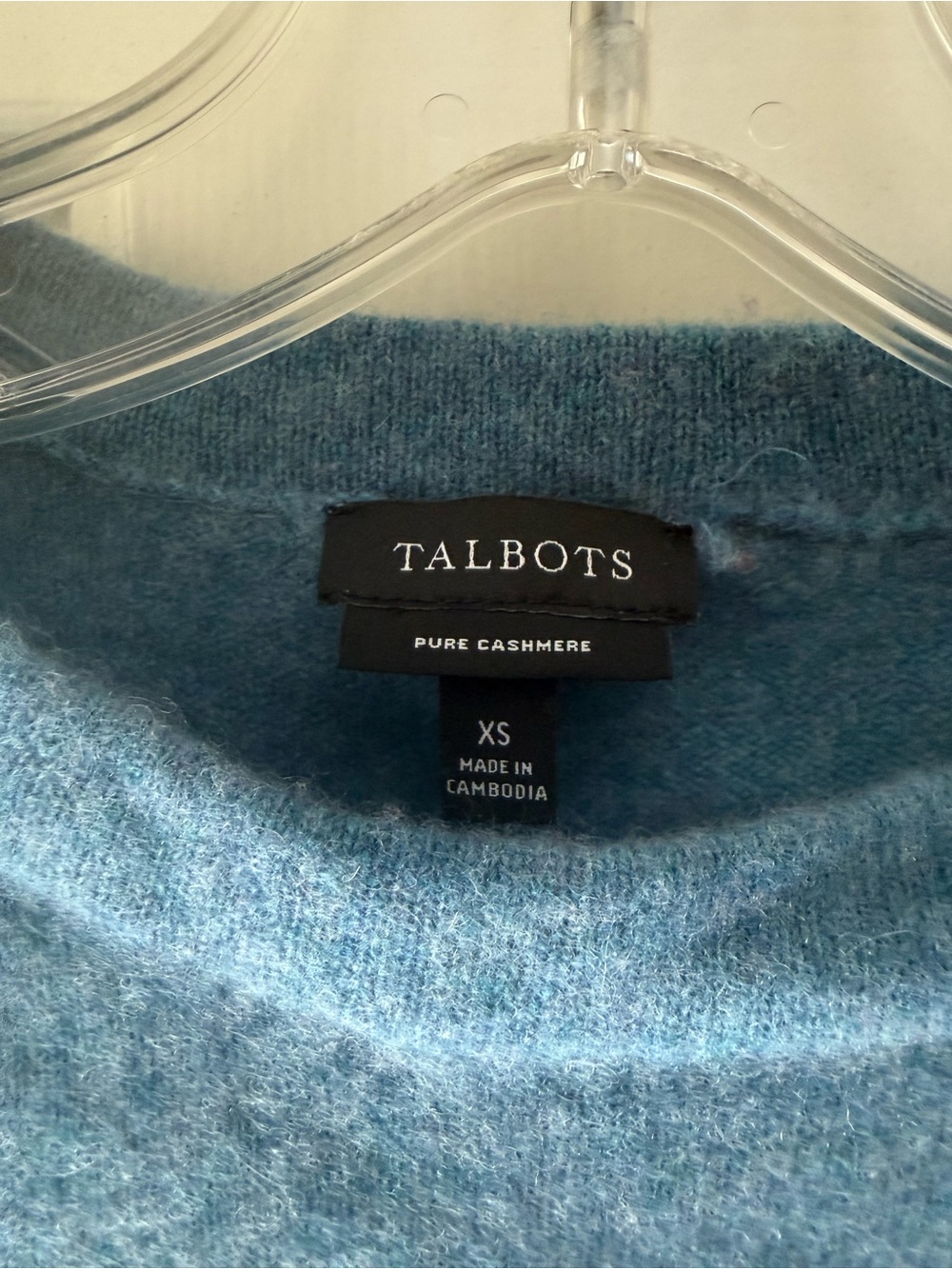 Talbots Audrey Cashmere Turquoise Crewneck Sweater XS - Picture 3 of 6